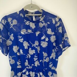 Lulu's Blue Floral Dress